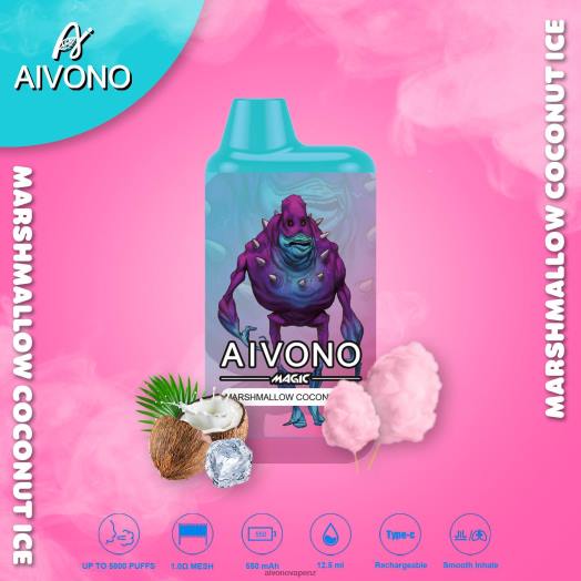 Marshmallow Coconut Ice Aivono AIM MAGIC 5800 Mouth Box Cigarette V2D495 | Aivono NZ